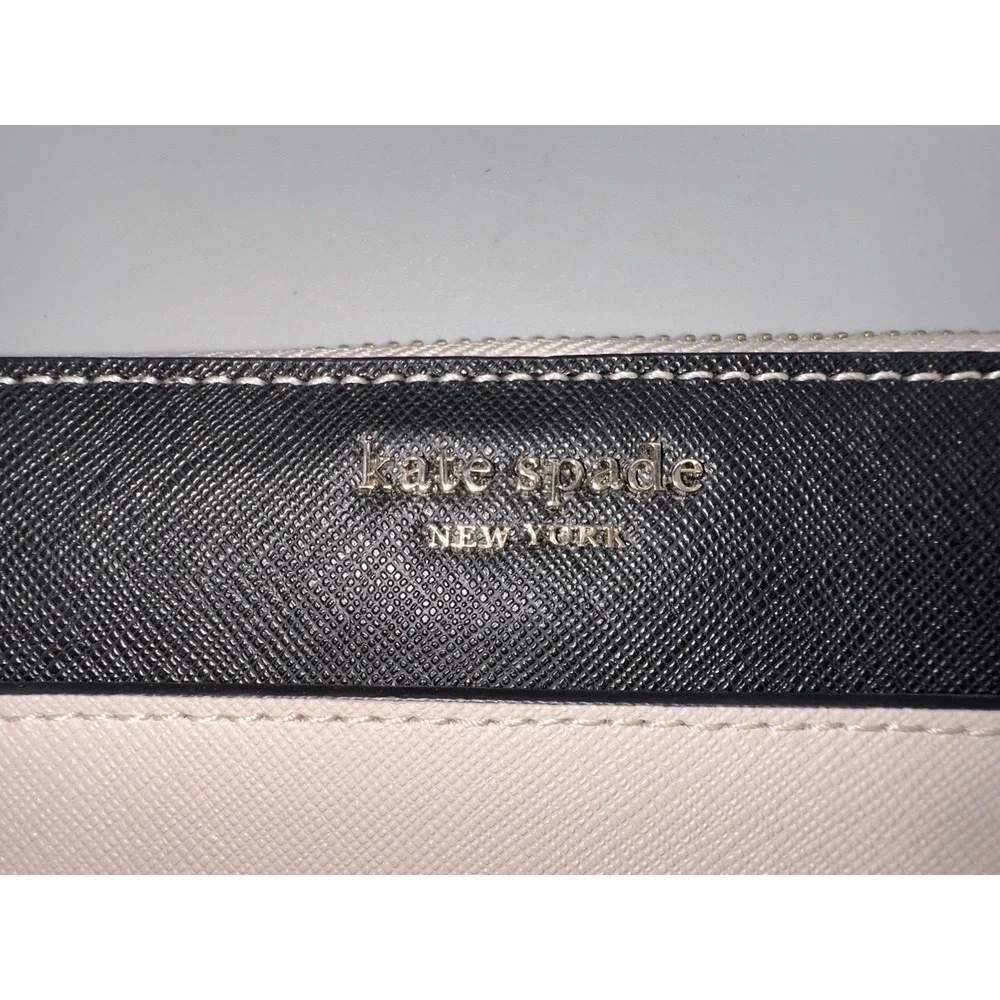 Kate Spade NWT Cameron Large Continental Wallet Warm Beige Black
